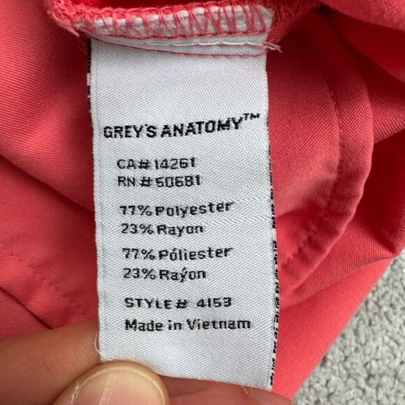 Grey's Anatomy By Barco Scrub Top Womens Small Pink V-Neck Medical Uniform Work - Picture 7 of 12